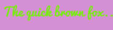Image with Font Color 72F203 and Background Color D490D3